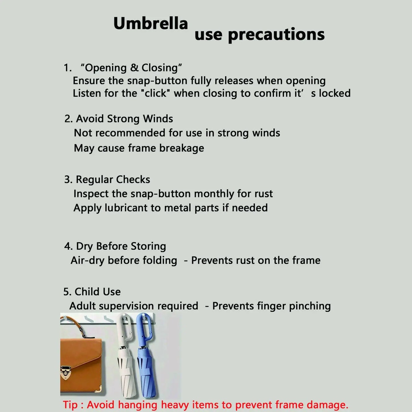 Automatic Folding Umbrella Portable Rain Umbrella with Loop Buckle