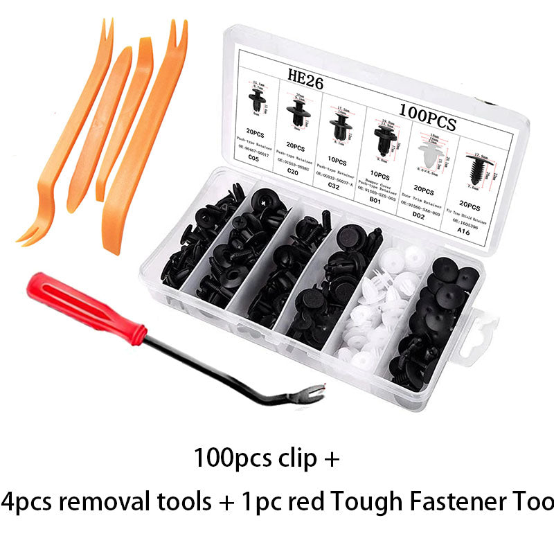 HE26 100pcs Universal Expansion Screw Clips Set
