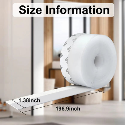 16.4Ft Door Weather Stripping, (1.38in Width) Tape