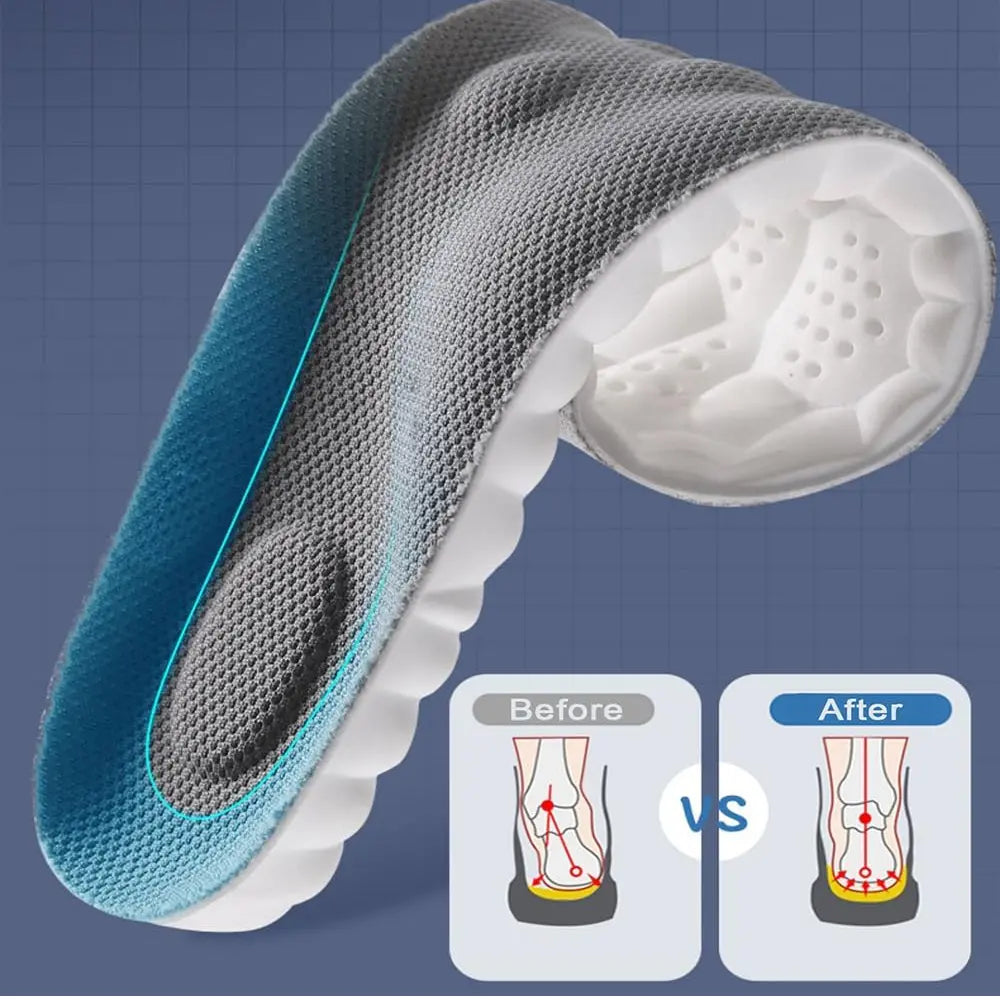 4D Cloud Memory Foam Insoles – Arch Support, Shock Absorption & Massage for Men & Women