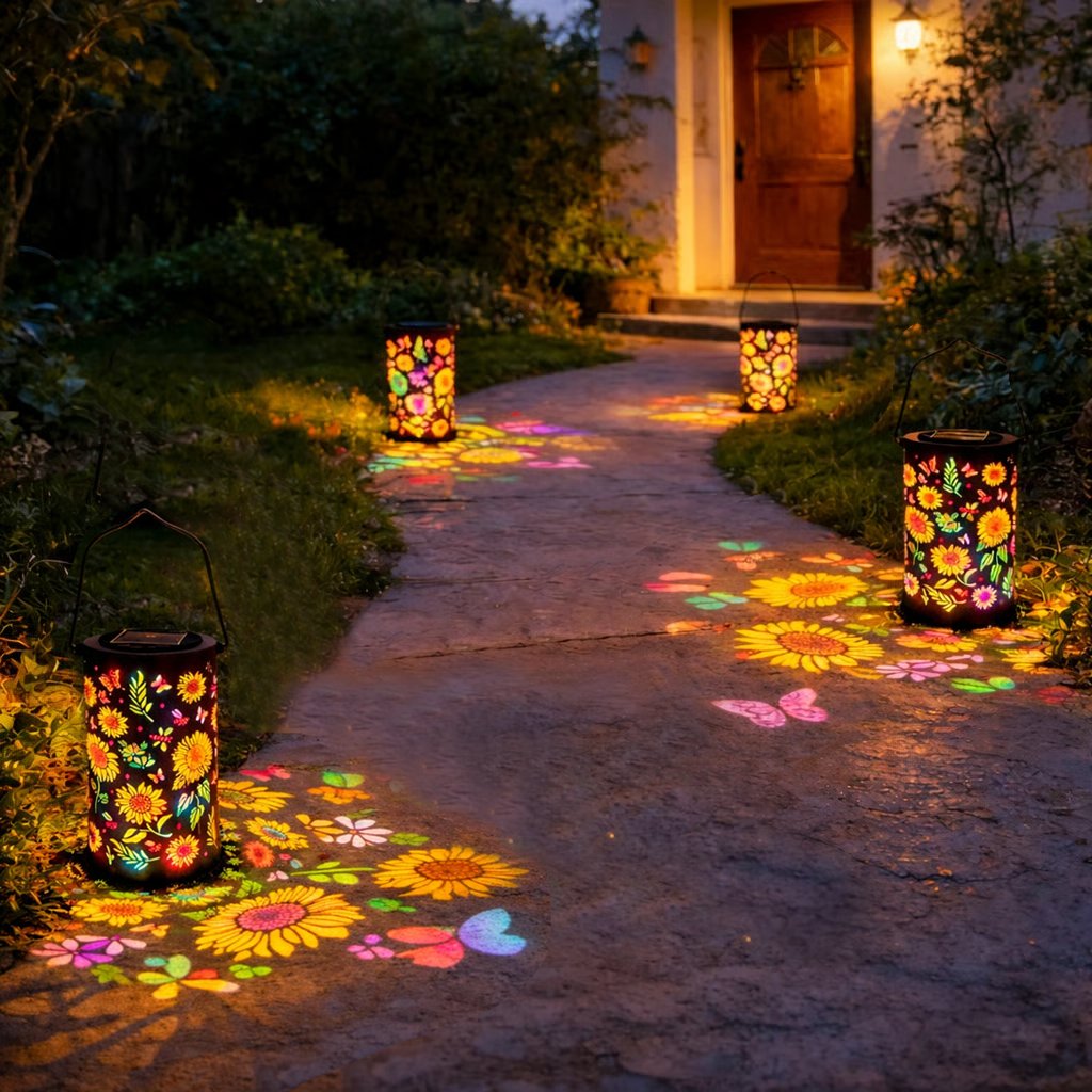 🔥HOT SALE 49% OFF-🌞Colorful Sunflower Glow Solar Garden Lantern