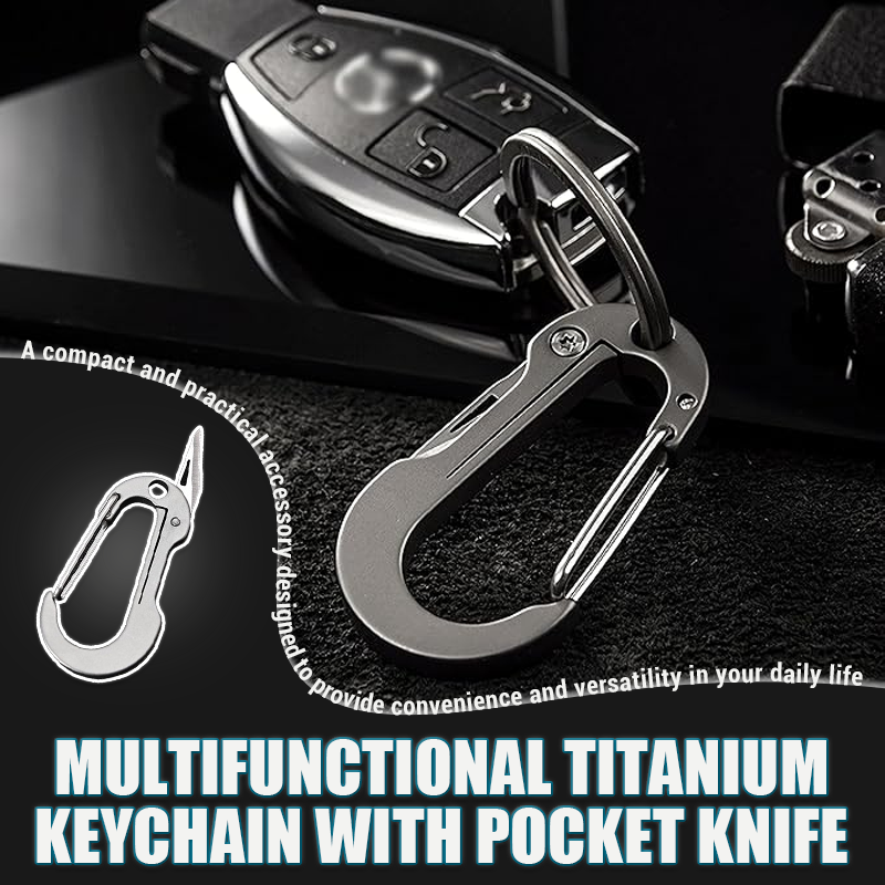Multifunctional Titanium Keychain Knife