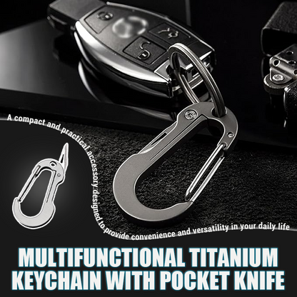 Multifunctional Titanium Keychain Knife