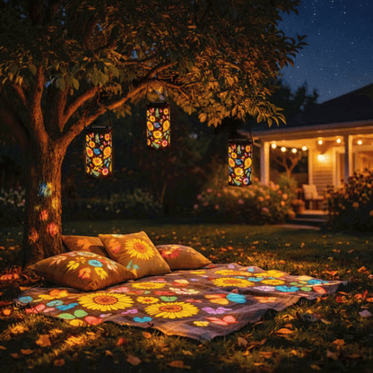 🔥HOT SALE 49% OFF-🌞Colorful Sunflower Glow Solar Garden Lantern