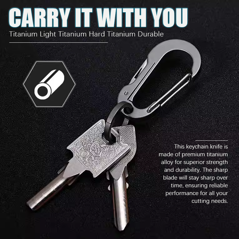 Multifunctional Titanium Keychain Knife