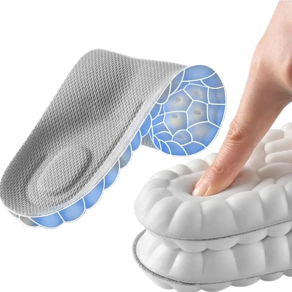 4D Cloud Memory Foam Insoles – Arch Support, Shock Absorption & Massage for Men & Women