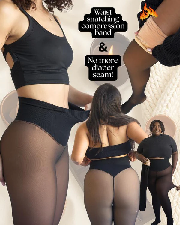 🏆#1 Bestselling🏆Magic Viral One-Seam Shaping Fleece Leggings Pantyhose
