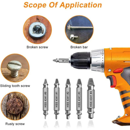 Professional Screw Remover Tools-universal screw extractor set with dual ended bits