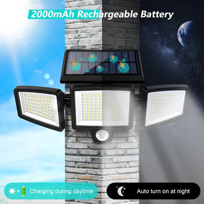 Solar Outdoor Lights 2500LM 210LED Security Lights