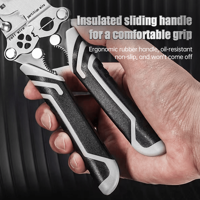 💥2025 New Upgrade💥Multifunctional Folding Wire Stripper-Professional Electrician Tool
