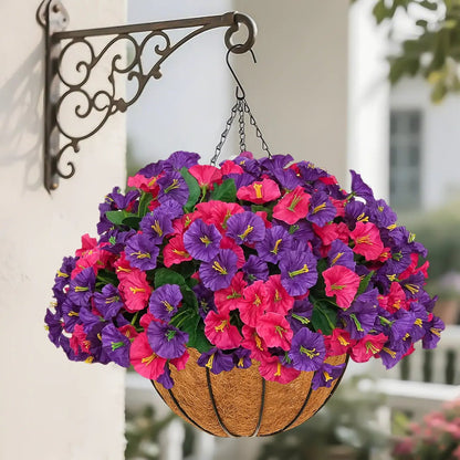 Artificial hanging plant and flower basket