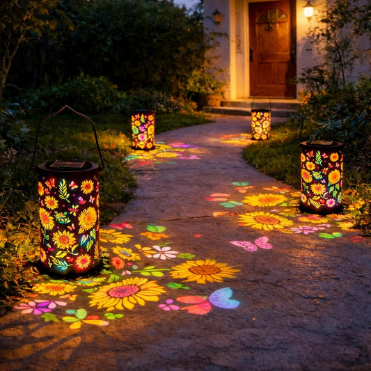 🔥HOT SALE🌞Colorful Sunflower Glow Solar Garden Lantern