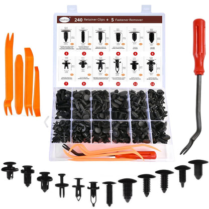 HE26 100pcs Universal Expansion Screw Clips Set