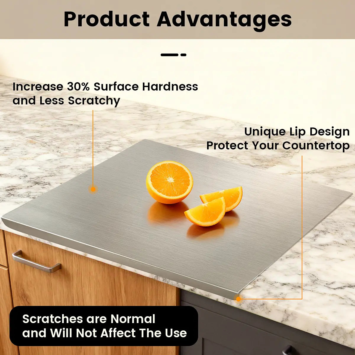 Non-slip Stainless Steel Chopping Board