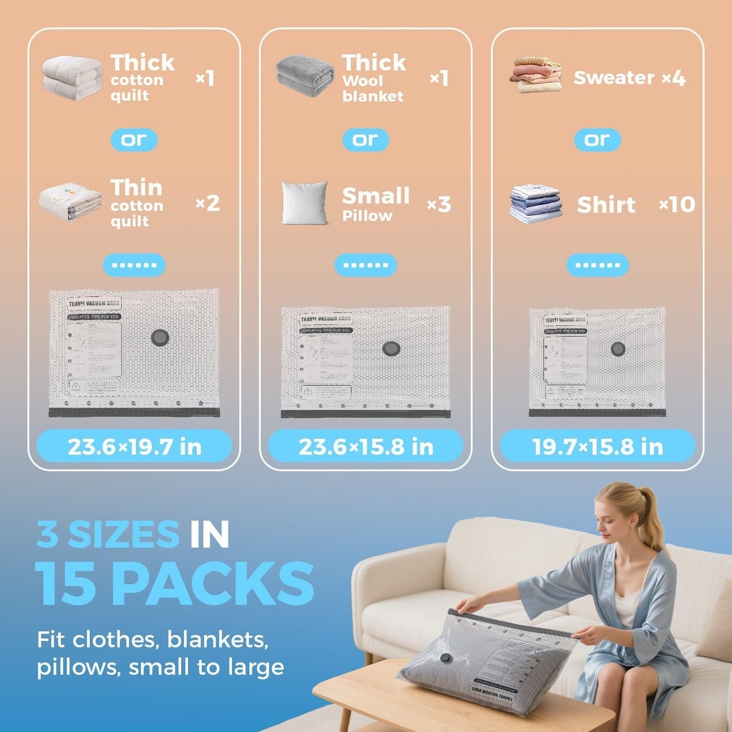 🔥Buy 2 Get 60% Off🔥Vacuum Storage set For Travel Organize, Home Clothes Storage