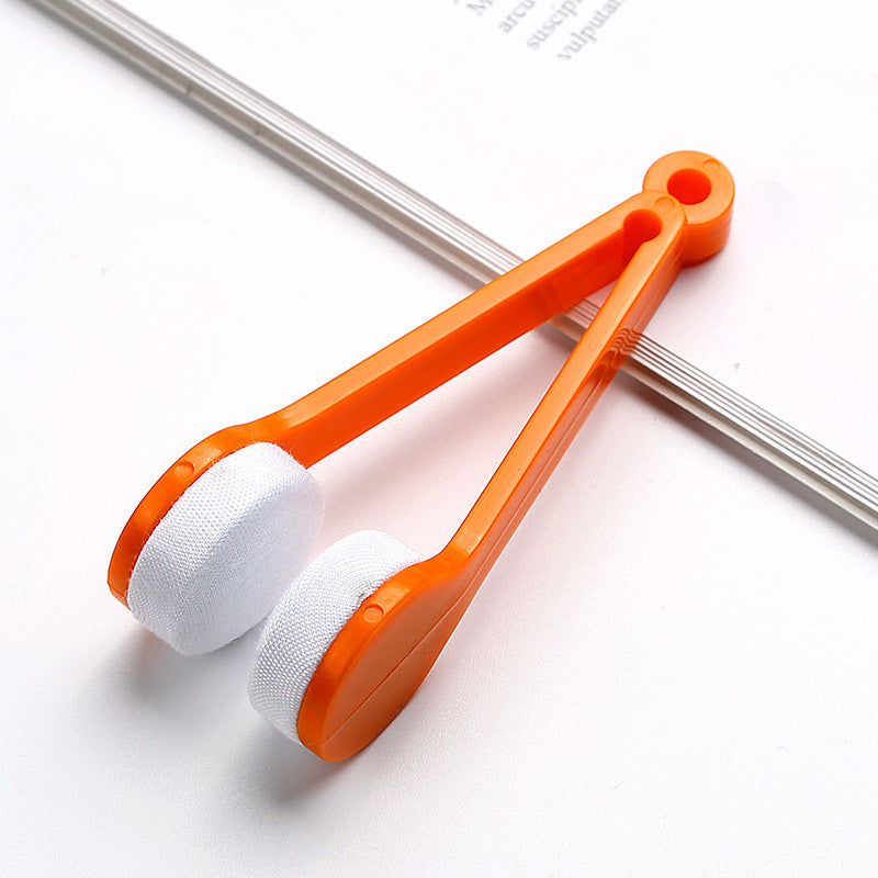 5 PCS Portable Eyeglasses Cleaner Clip - Mini Lens Cleaning Tool with Microfiber Pads for Sunglasses & Eyewear