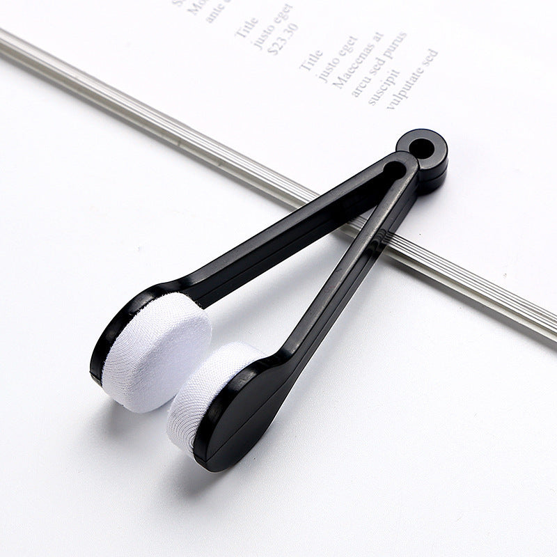 5 PCS Portable Eyeglasses Cleaner Clip - Mini Lens Cleaning Tool with Microfiber Pads for Sunglasses & Eyewear