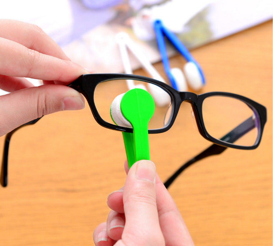 5 PCS Portable Eyeglasses Cleaner Clip - Mini Lens Cleaning Tool with Microfiber Pads for Sunglasses & Eyewear