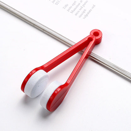 5 PCS Portable Eyeglasses Cleaner Clip - Mini Lens Cleaning Tool with Microfiber Pads for Sunglasses & Eyewear