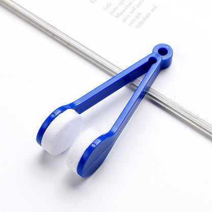 5 PCS Portable Eyeglasses Cleaner Clip - Mini Lens Cleaning Tool with Microfiber Pads for Sunglasses & Eyewear