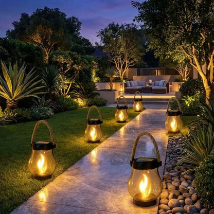 🔥 Solar Garden Lanterns – No Wiring, Auto-On at Dusk! Last Chance Before They're Gone!