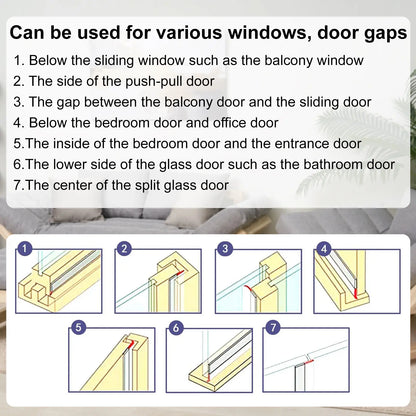 16.4Ft Door Weather Stripping, (1.38in Width) Tape