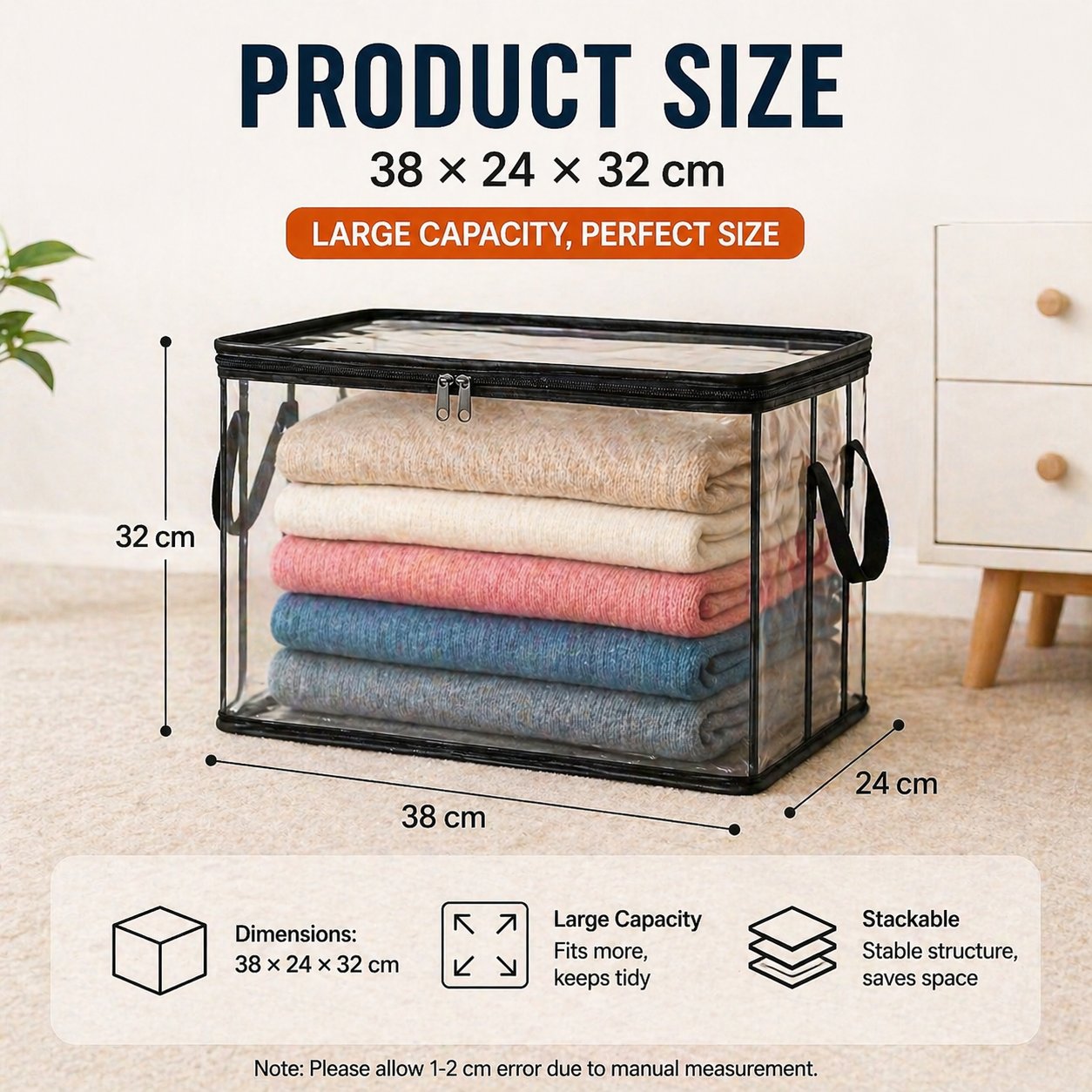🎁 Last Day Sale 49% 📦Large Heavy-Duty Clear Storage Bag for Clothes, Bedding & Moving