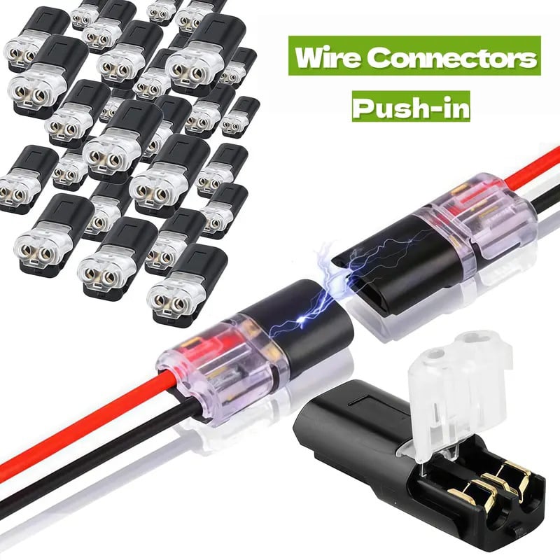 ✨Last Day 49% OFF-🔥Double-Wire Plug-in Connector Led Light Strip Connectors 2 Pin