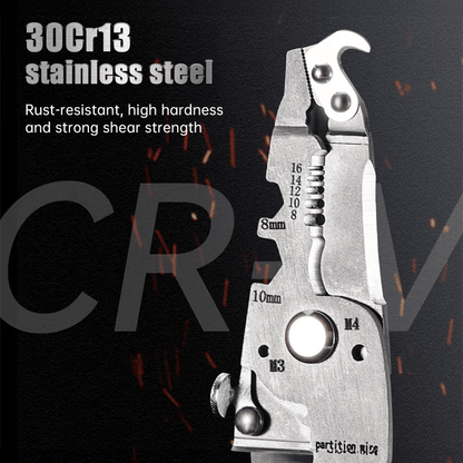 💥2025 New Upgrade💥Multifunctional Folding Wire Stripper-Professional Electrician Tool