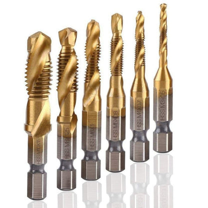 TapForge 3-in-1 Titanium Drill Tap Bit Set