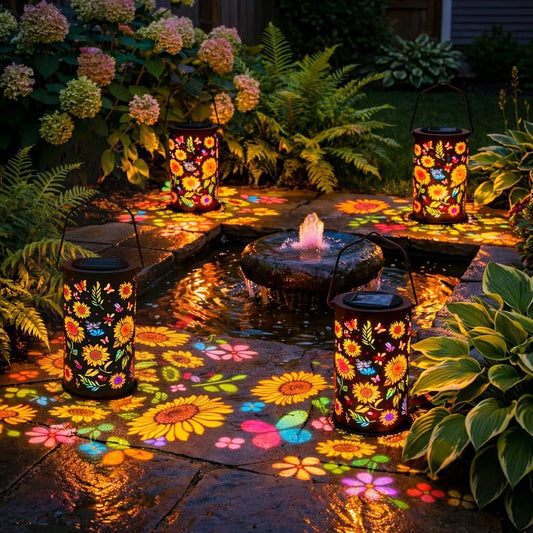 🔥HOT SALE 49% OFF-🌞Colorful Sunflower Glow Solar Garden Lantern