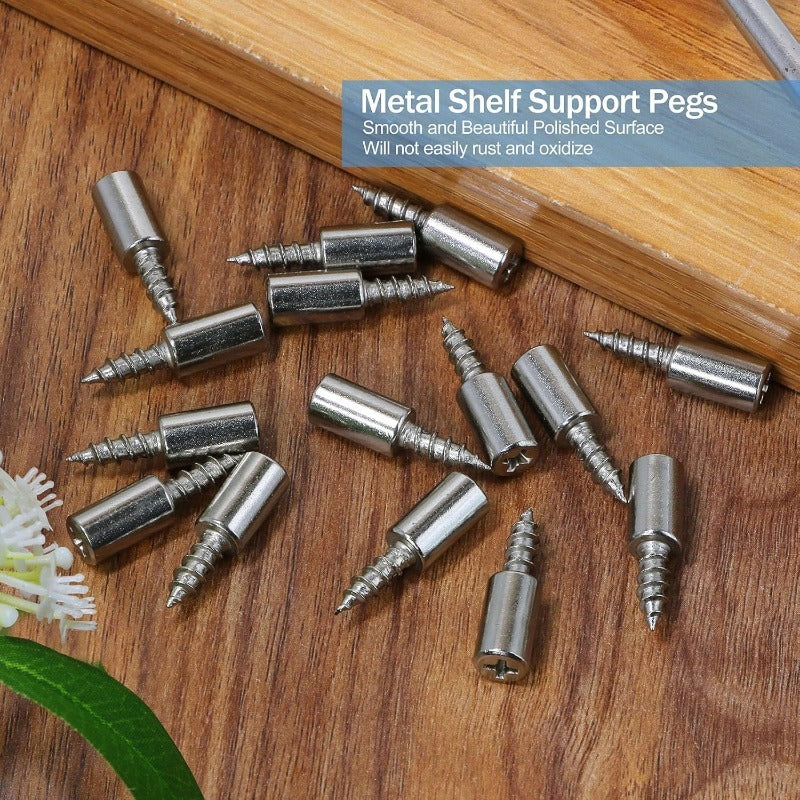 Metal Screw-In Shelf Pegs