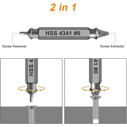Professional Screw Remover Tools-universal screw extractor set with dual ended bits