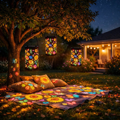 🔥HOT SALE🌞Colorful Sunflower Glow Solar Garden Lantern