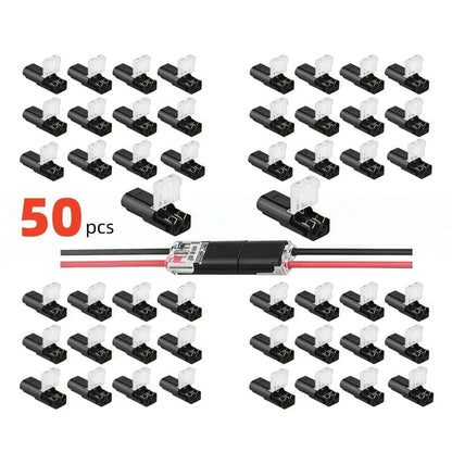 ✨Last Day 49% OFF-🔥Double-Wire Plug-in Connector Led Light Strip Connectors 2 Pin