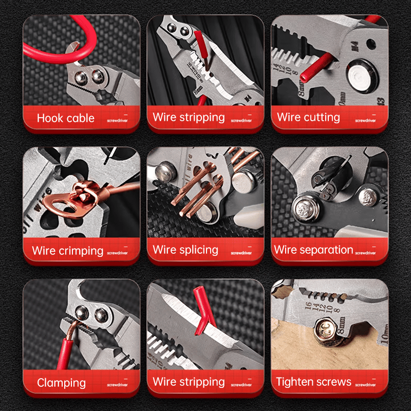 💥2025 New Upgrade💥Multifunctional Folding Wire Stripper-Professional Electrician Tool
