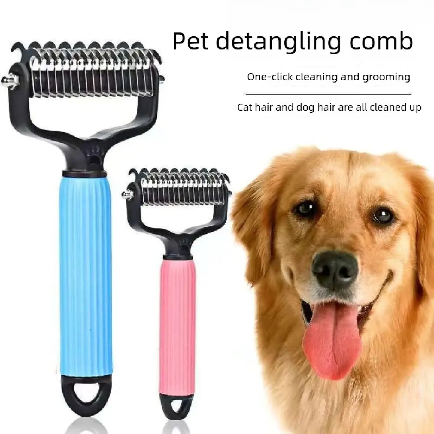 Pet Grooming Tool, Universal Detangling Comb for Dogs Cats