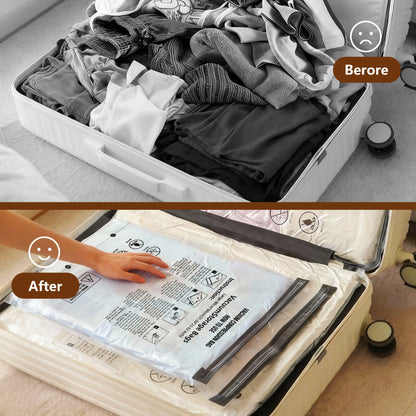 Cordless Travel Vacuum Storage Compression Bag Set – 15-Pack in 3 Sizes