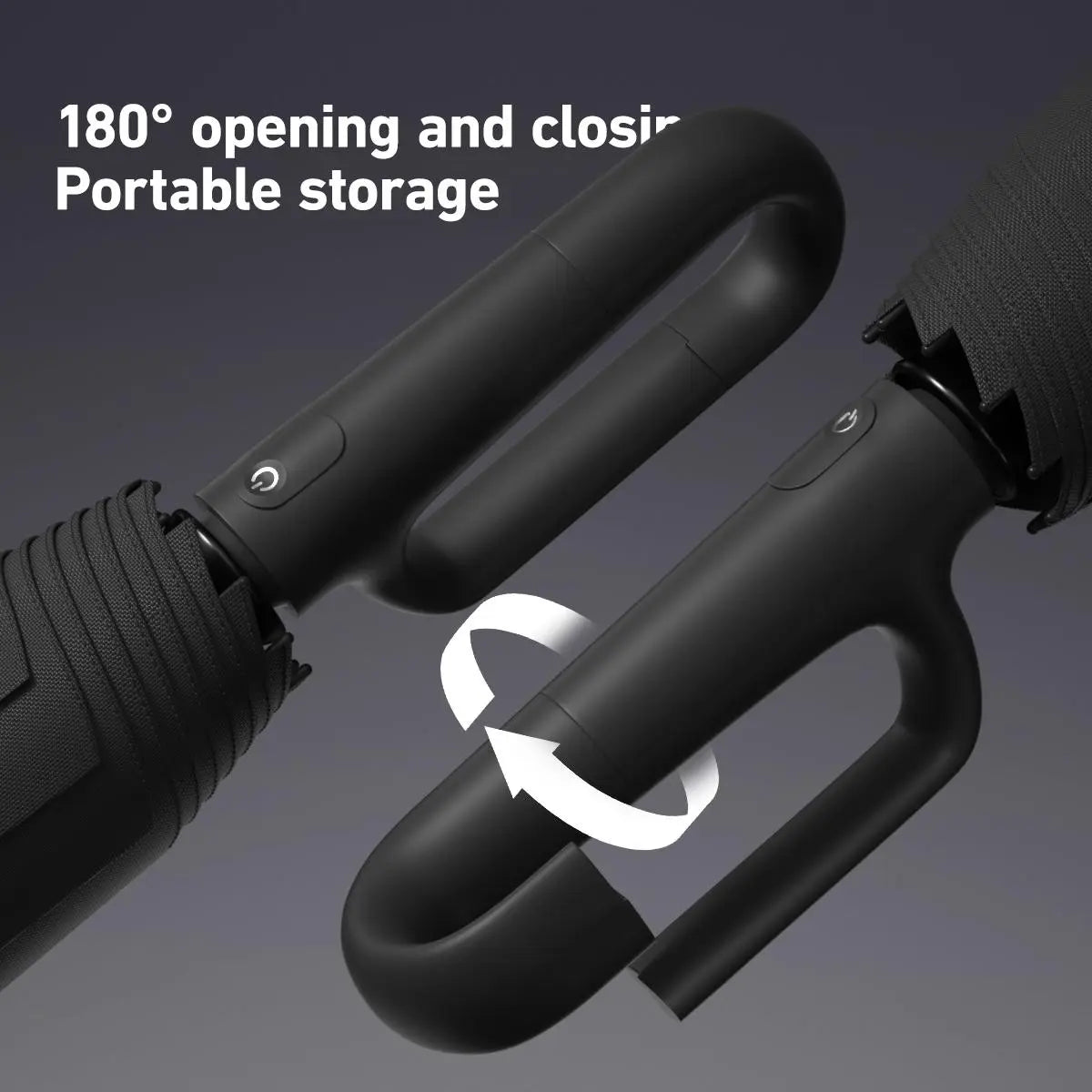 Automatic Folding Umbrella Portable Rain Umbrella with Loop Buckle