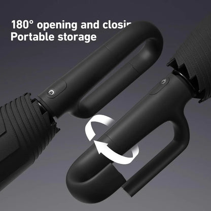 Automatic Folding Umbrella Portable Rain Umbrella with Loop Buckle