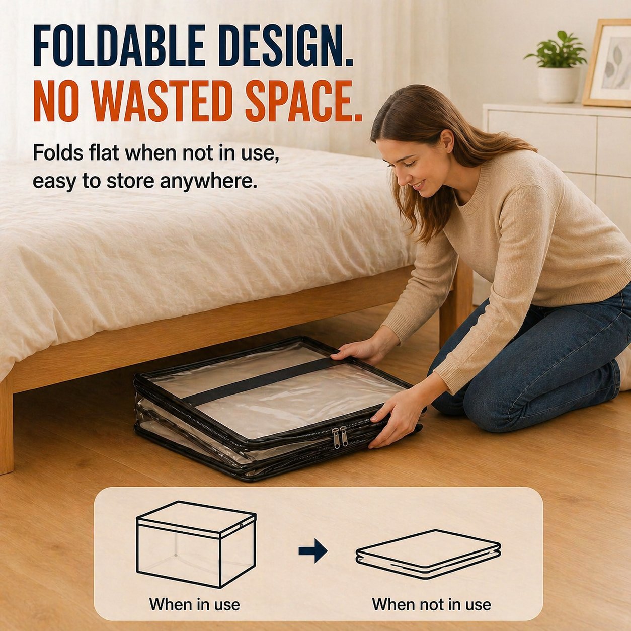 🎁 Last Day Sale 49% 📦Large Heavy-Duty Clear Storage Bag for Clothes, Bedding & Moving