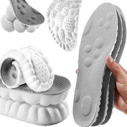 4D Cloud Memory Foam Insoles – Arch Support, Shock Absorption & Massage for Men & Women