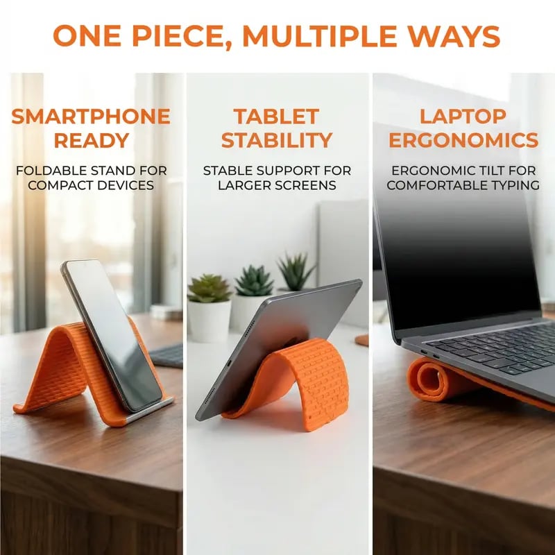 🔥2026 Flexible Silicone Aluminum Phone Stand